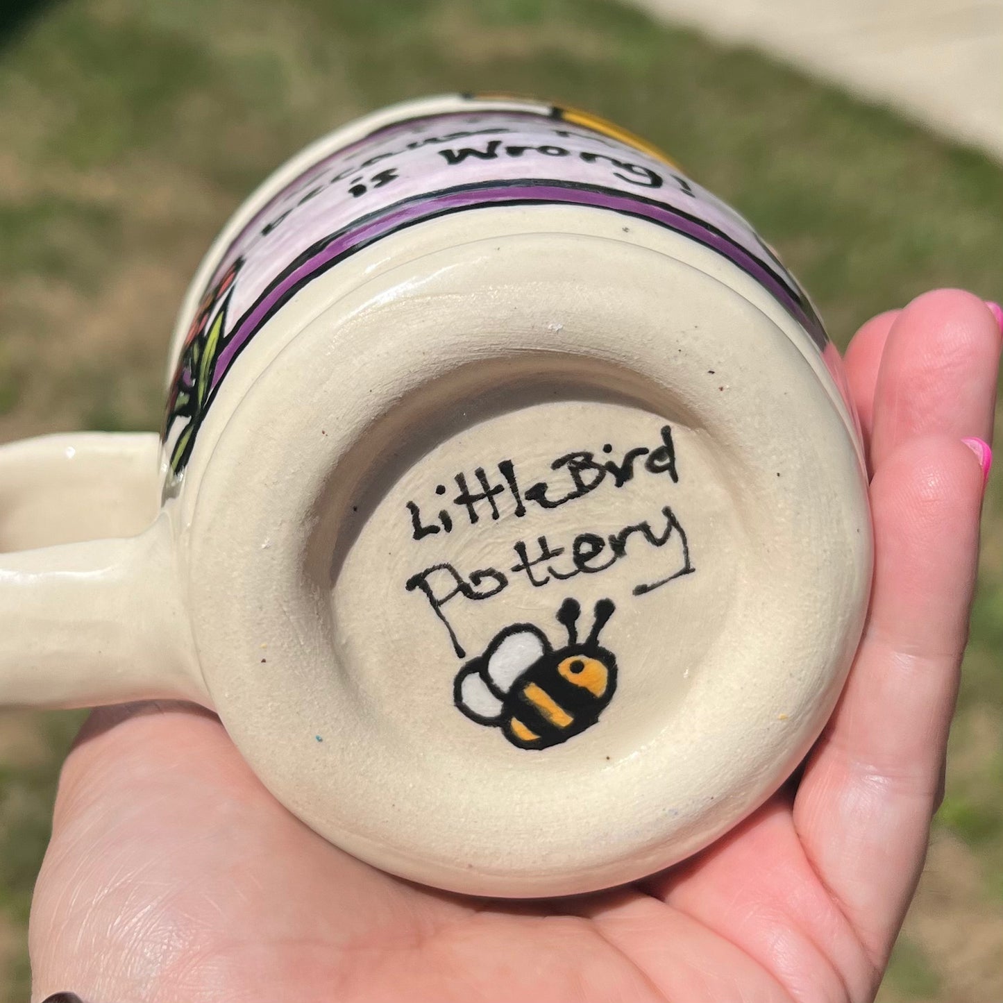 SPECIAL ORDER (Lori): Purple Coffee Dragonfly Ceramic Mug