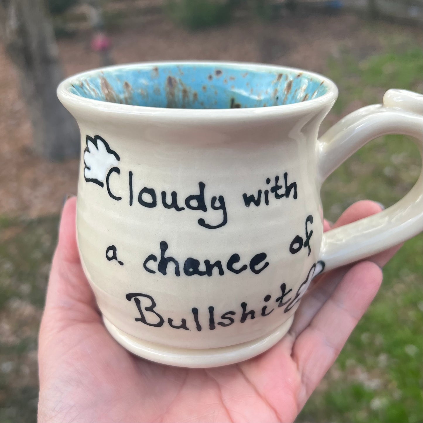 Cloudy with a Chance of BullSh!t Ceramic Mug