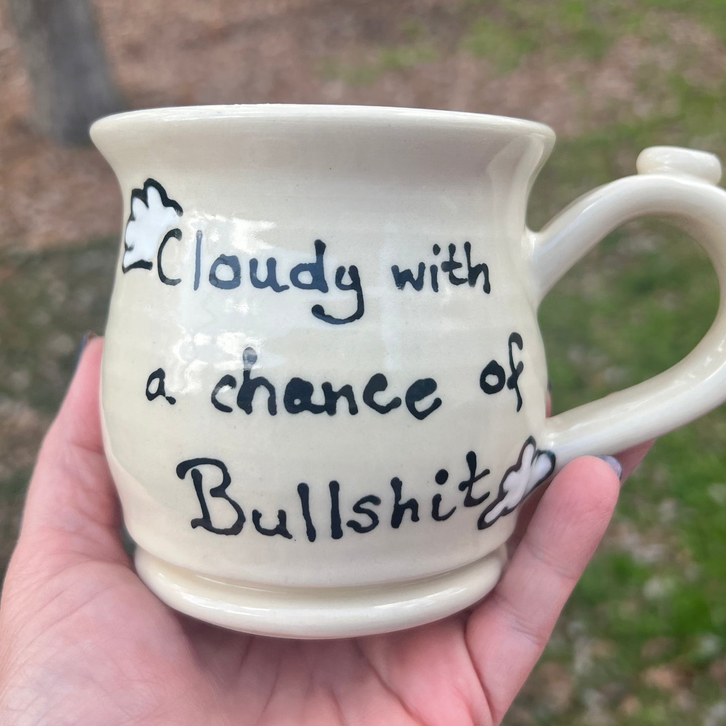Cloudy with a Chance of BullSh!t Ceramic Mug