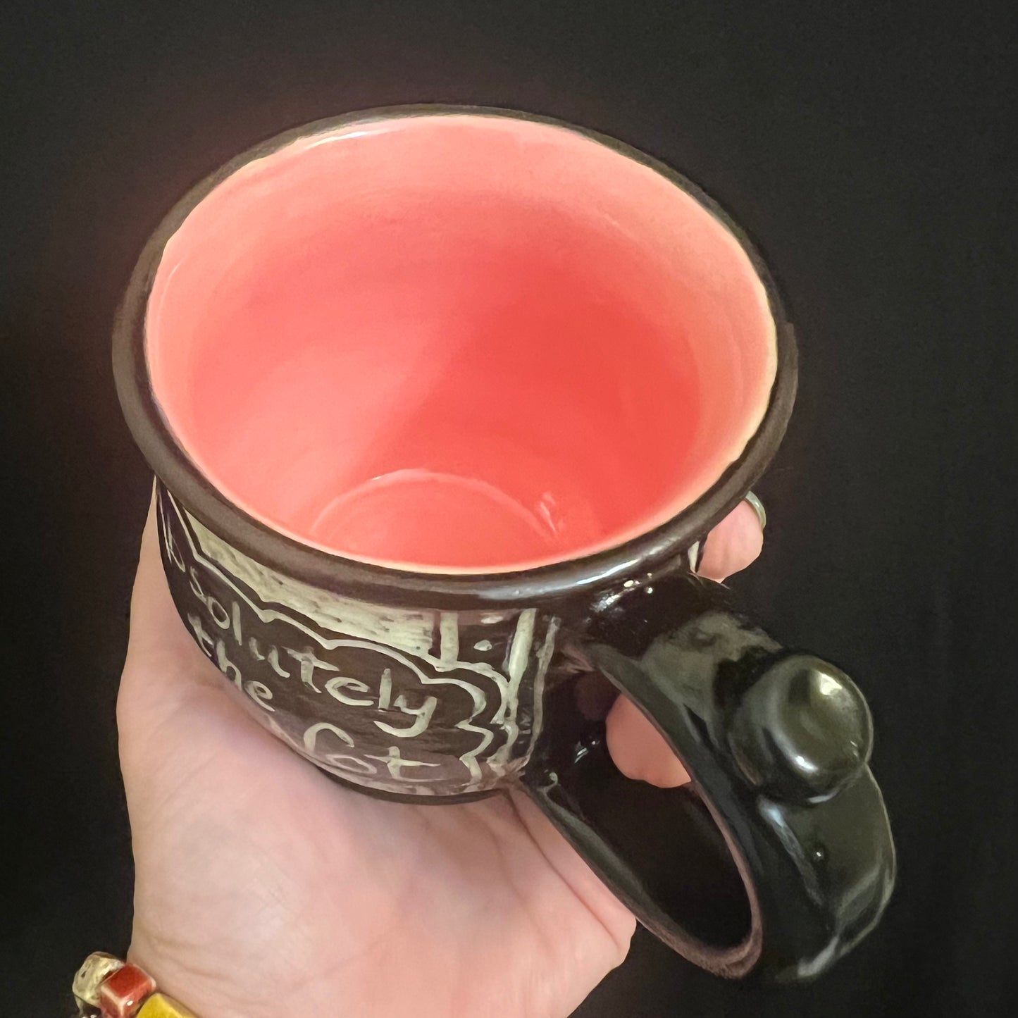 Black & White Absolutely the Eff Not Ceramic Coffee Mug (Pink)