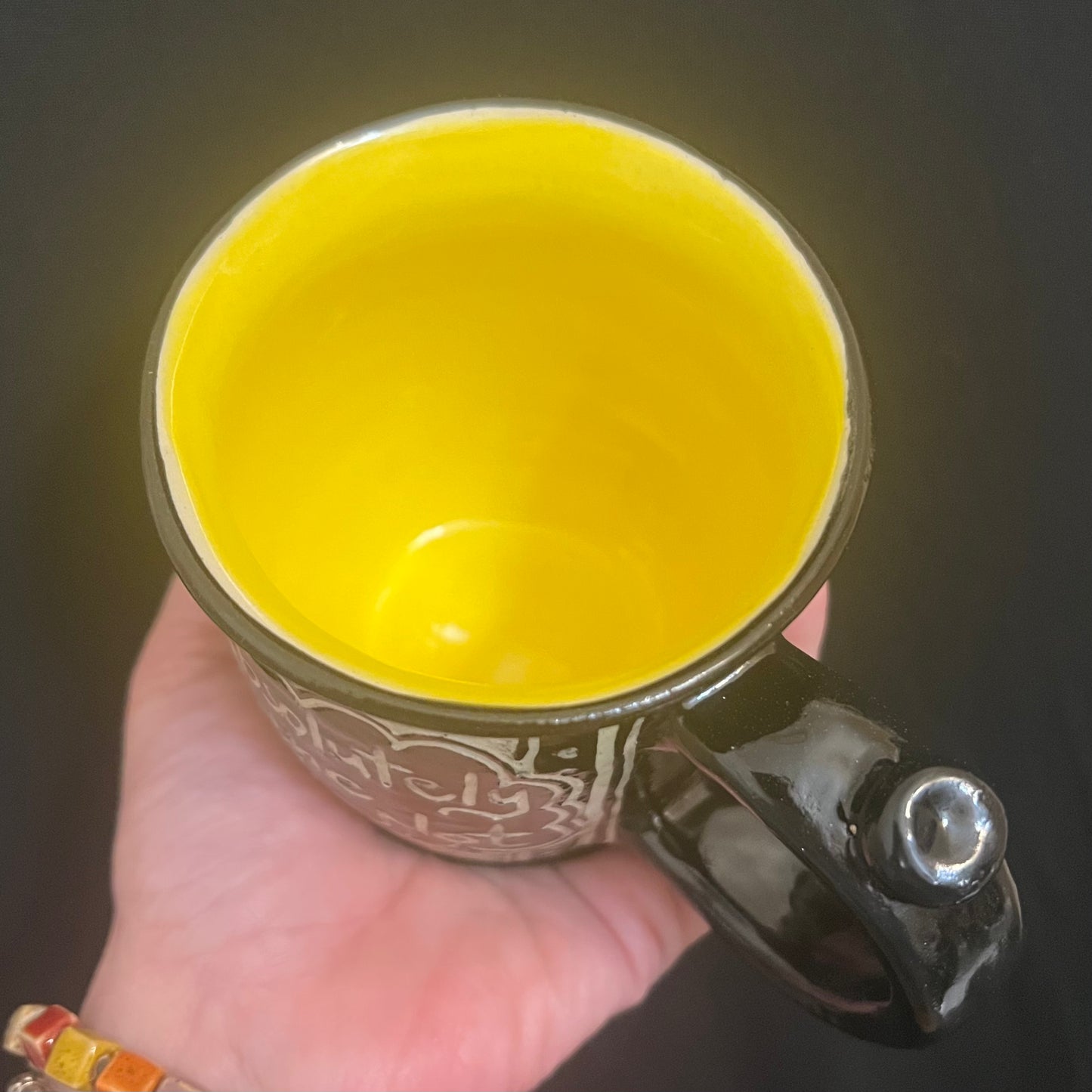 Black & White Absolutely the Eff Not Ceramic Coffee Mug (Yellow)