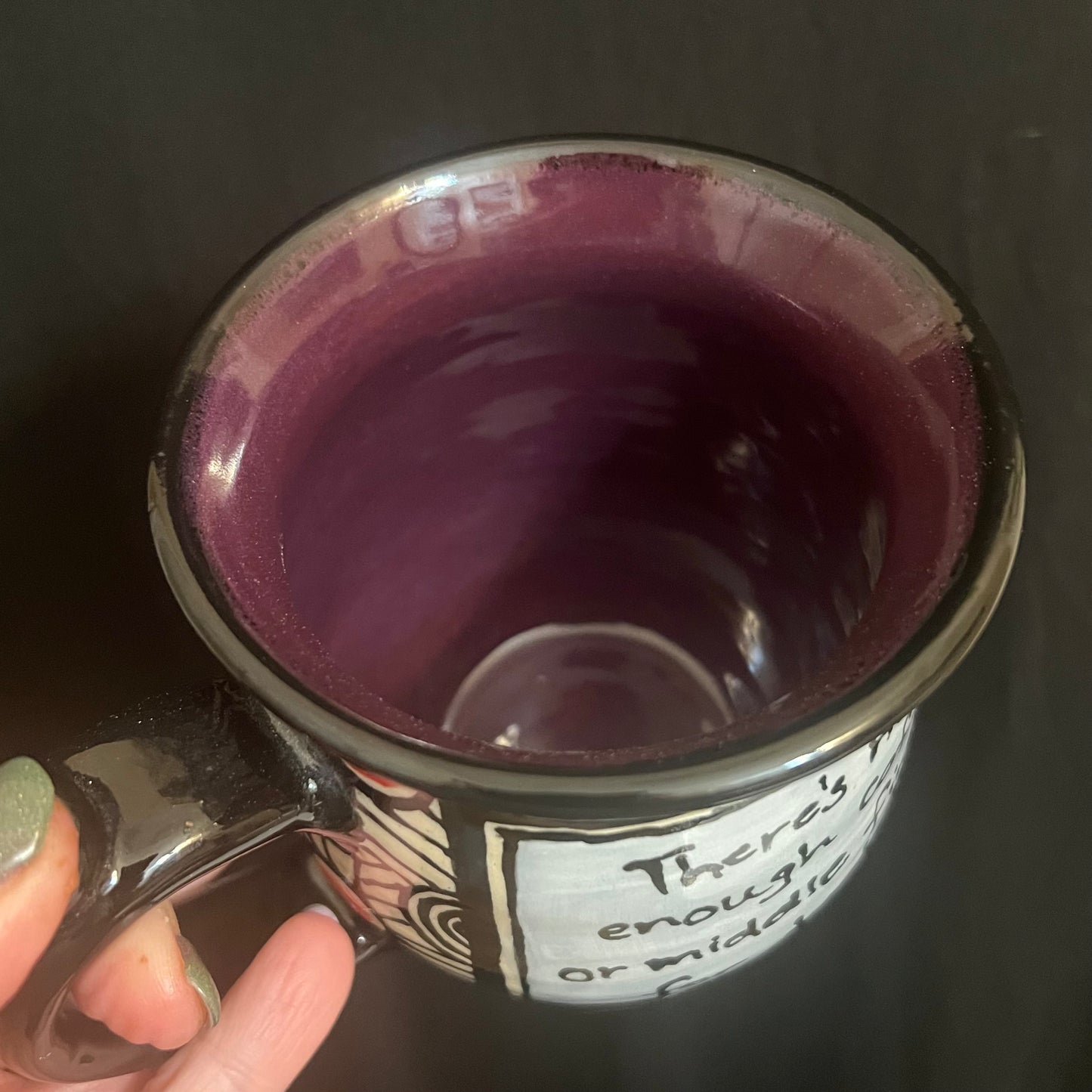Not Enough Coffee or Middle Fingers Mug (Purple)