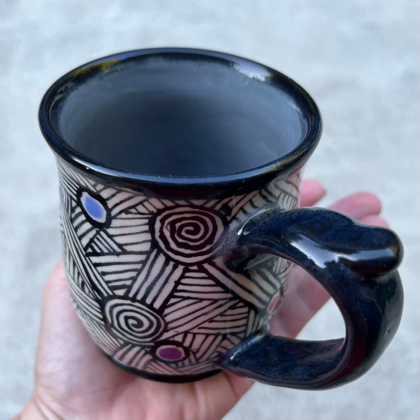 Not Enough Coffee or Middle Fingers Mug (Blue)