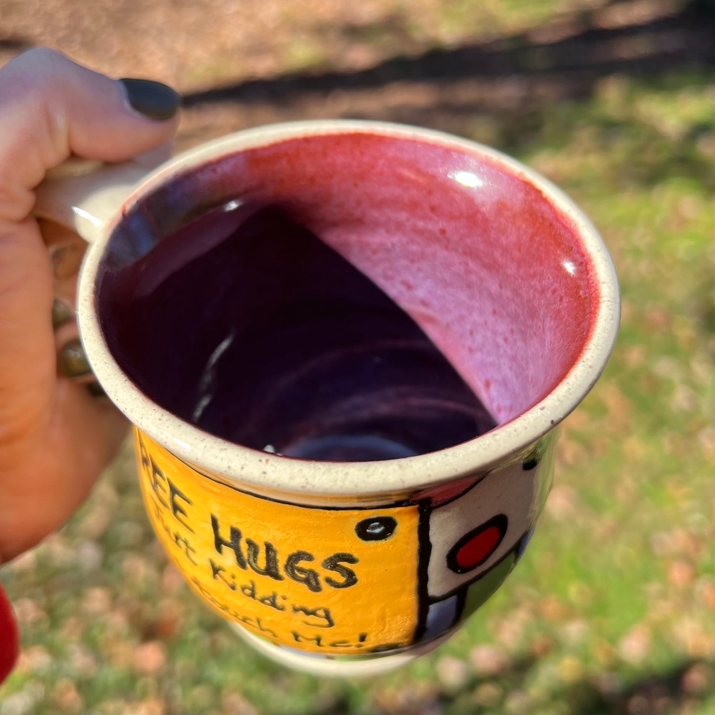 Free Hugs, Just Kidding Mug