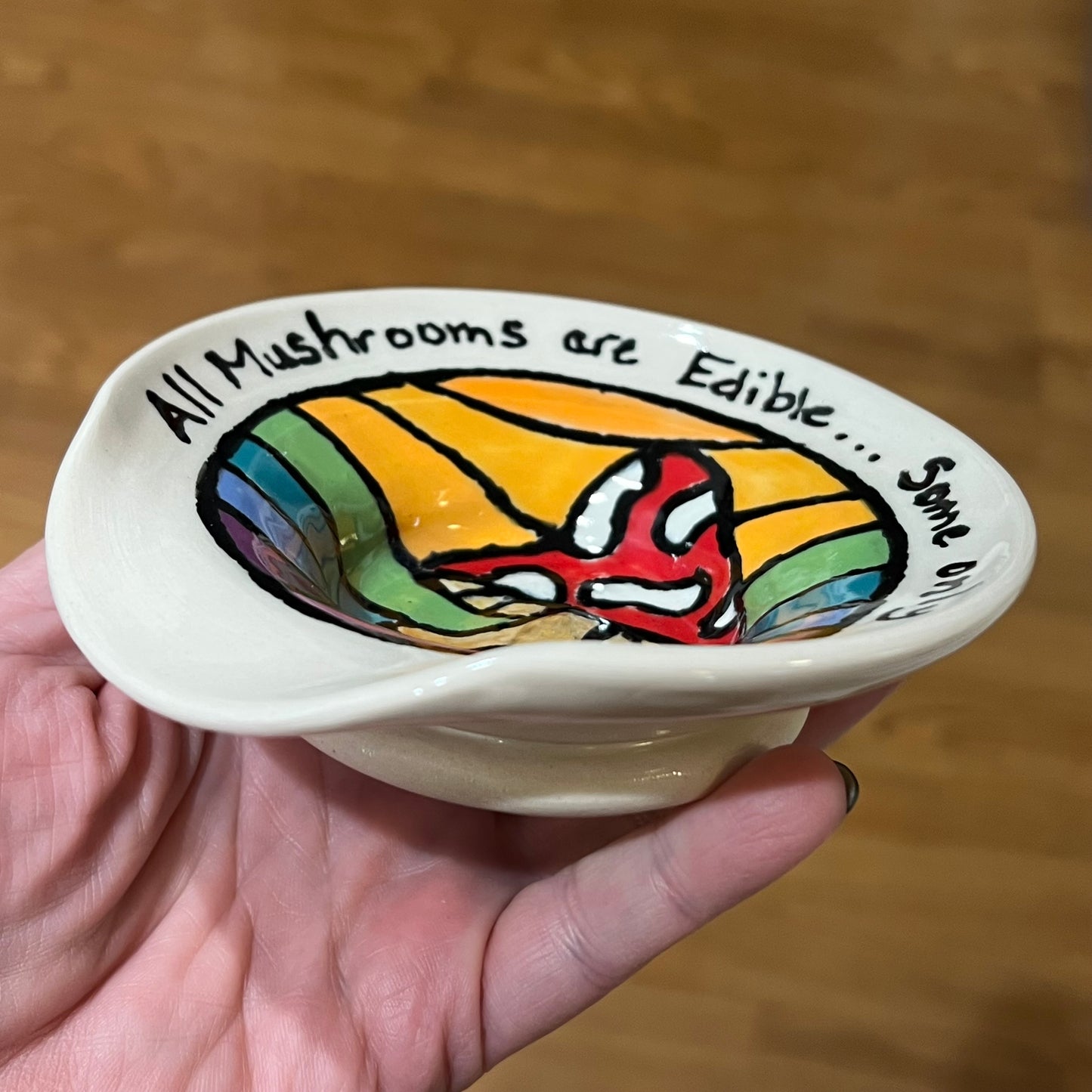 Mushrooms are Edible Spoon Rest