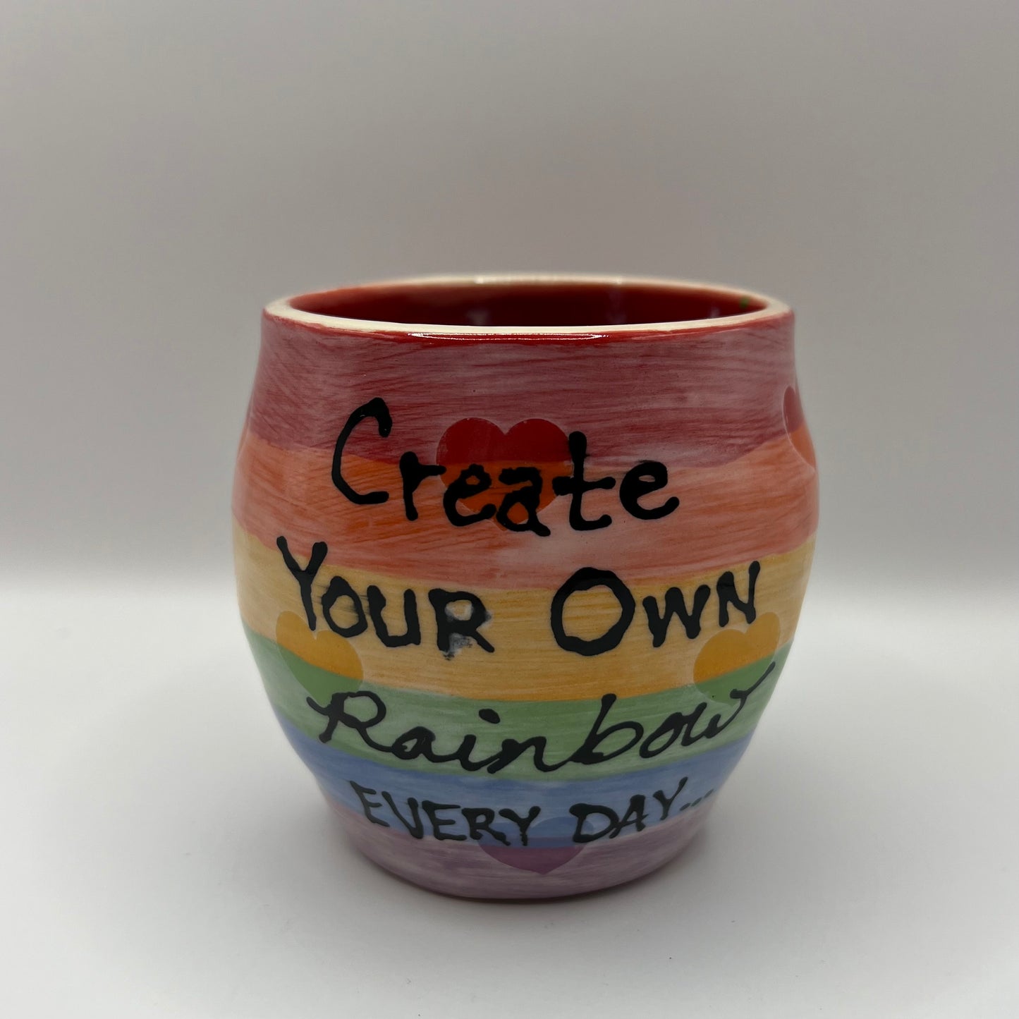 Create Your Own Rainbow Ceramic Thumb Mug