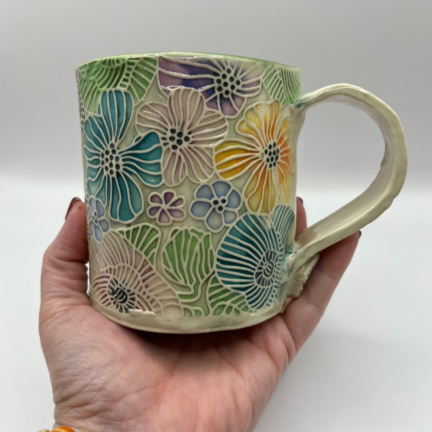 Watercolor Poppies Ceramic Mug