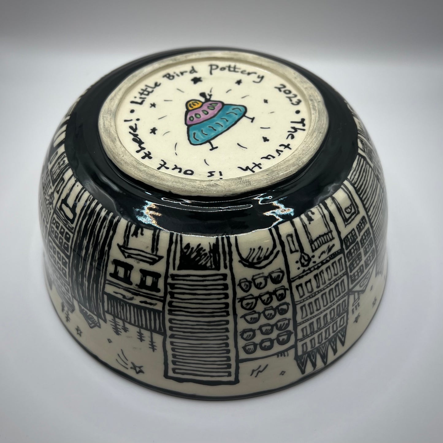 Bubbles & Truth Large Ceramic Bowl