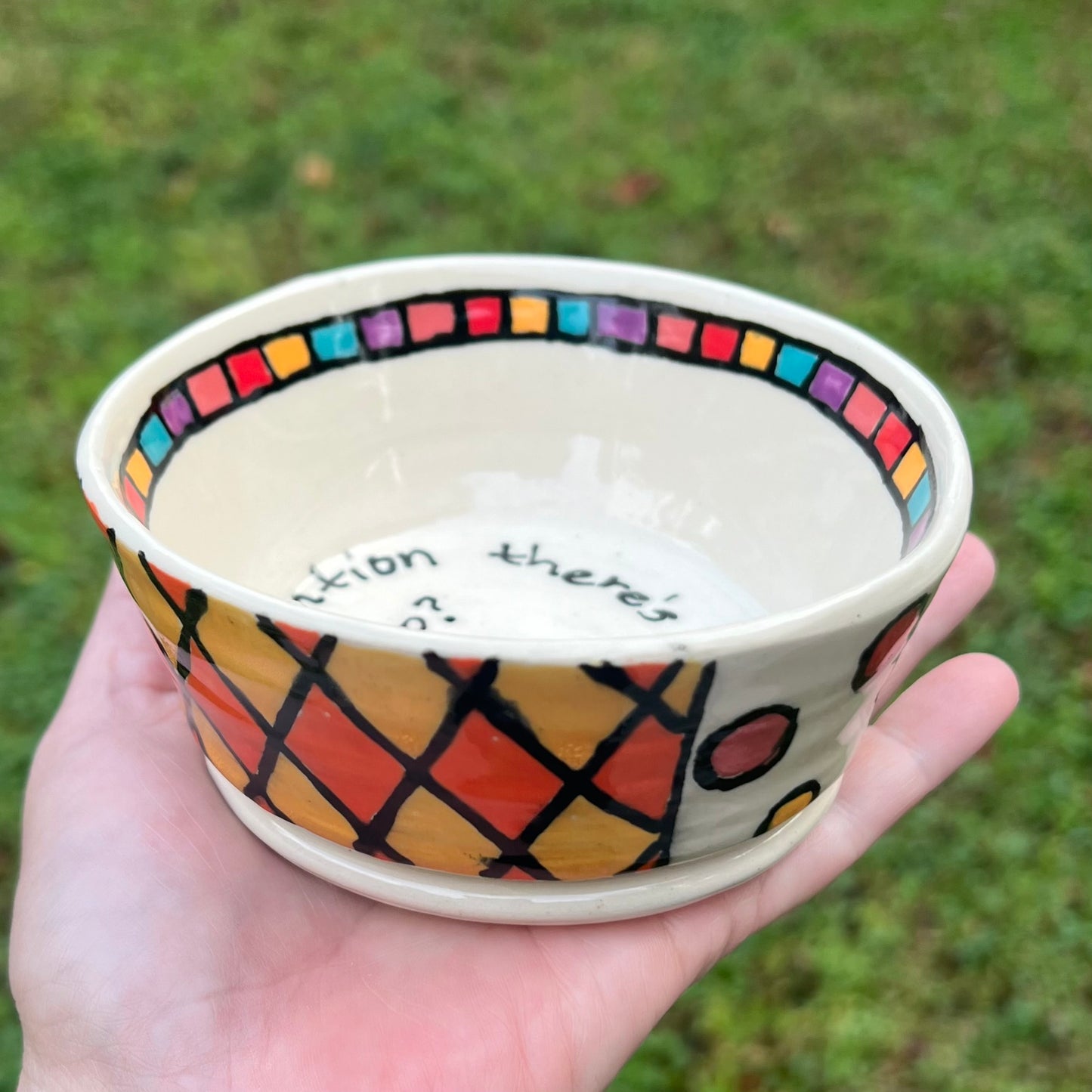 Small Colorful Shapes Weed Bowl