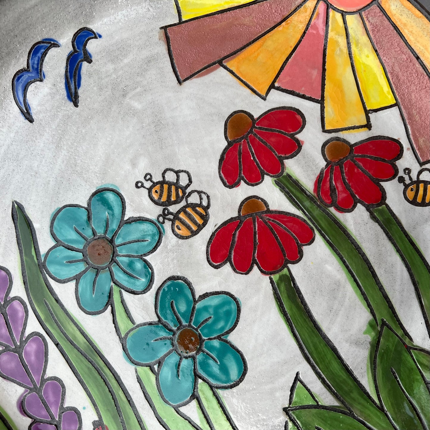 Large Wildflowers Serving Platter