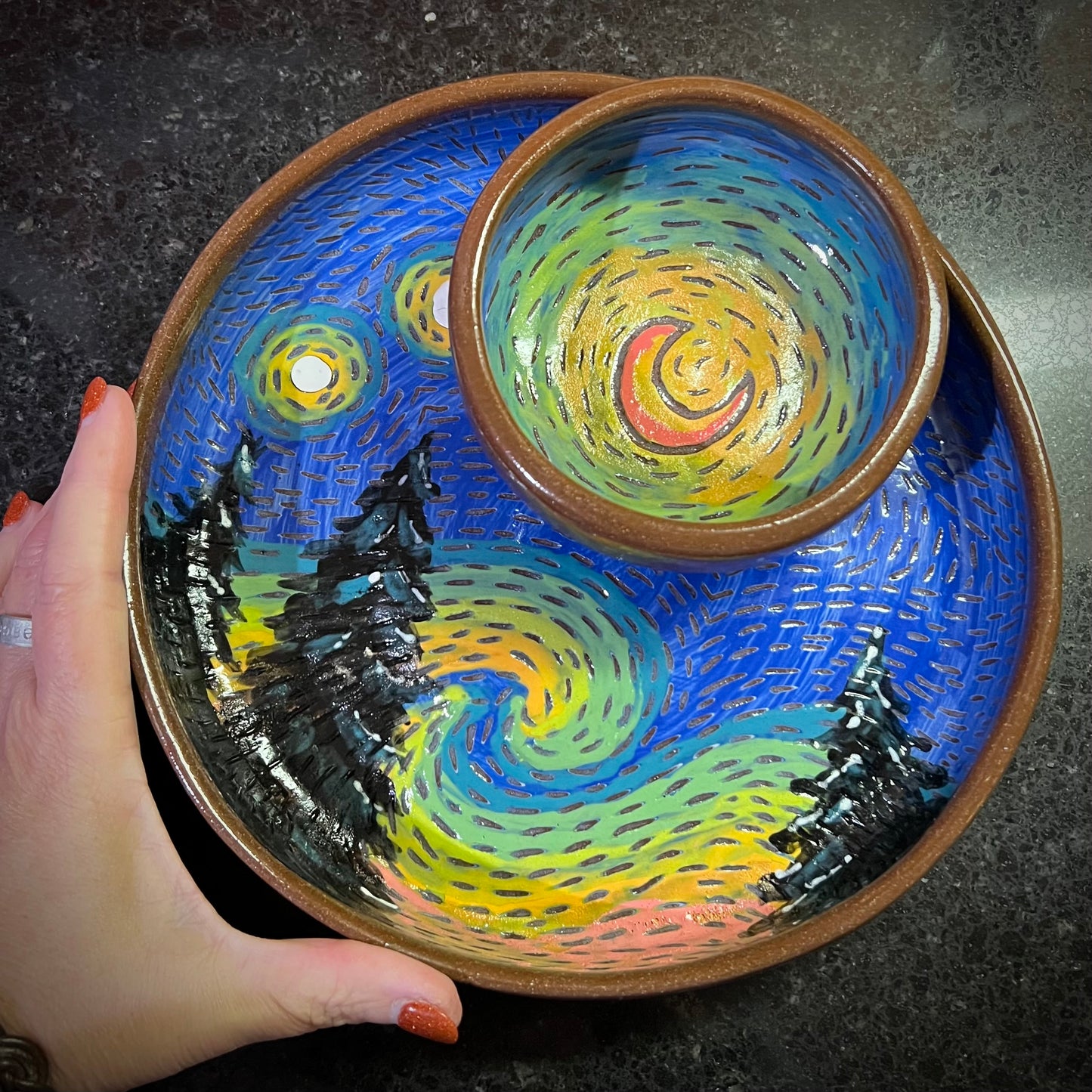 Starry Starry Chip & Dip Bowl