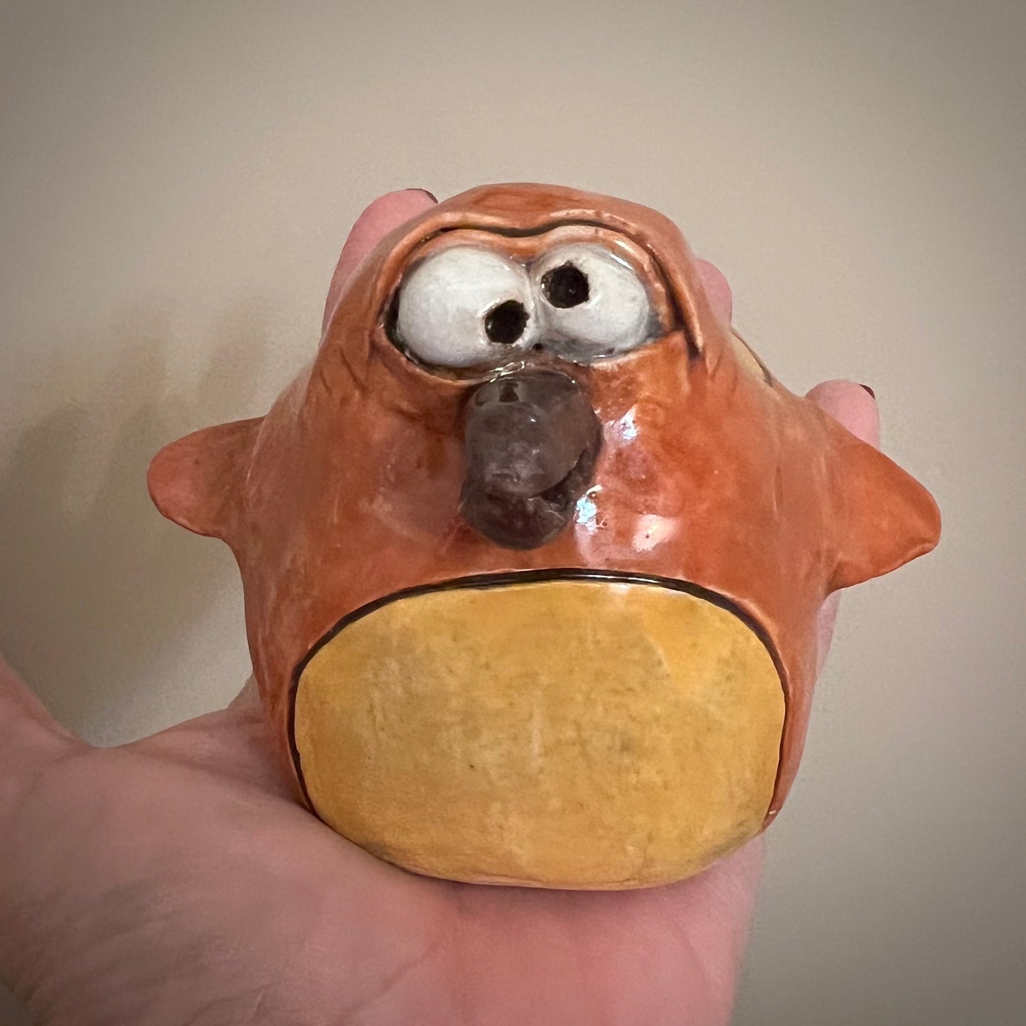 Shake Me Baby Orange Bird Cerami Rattle