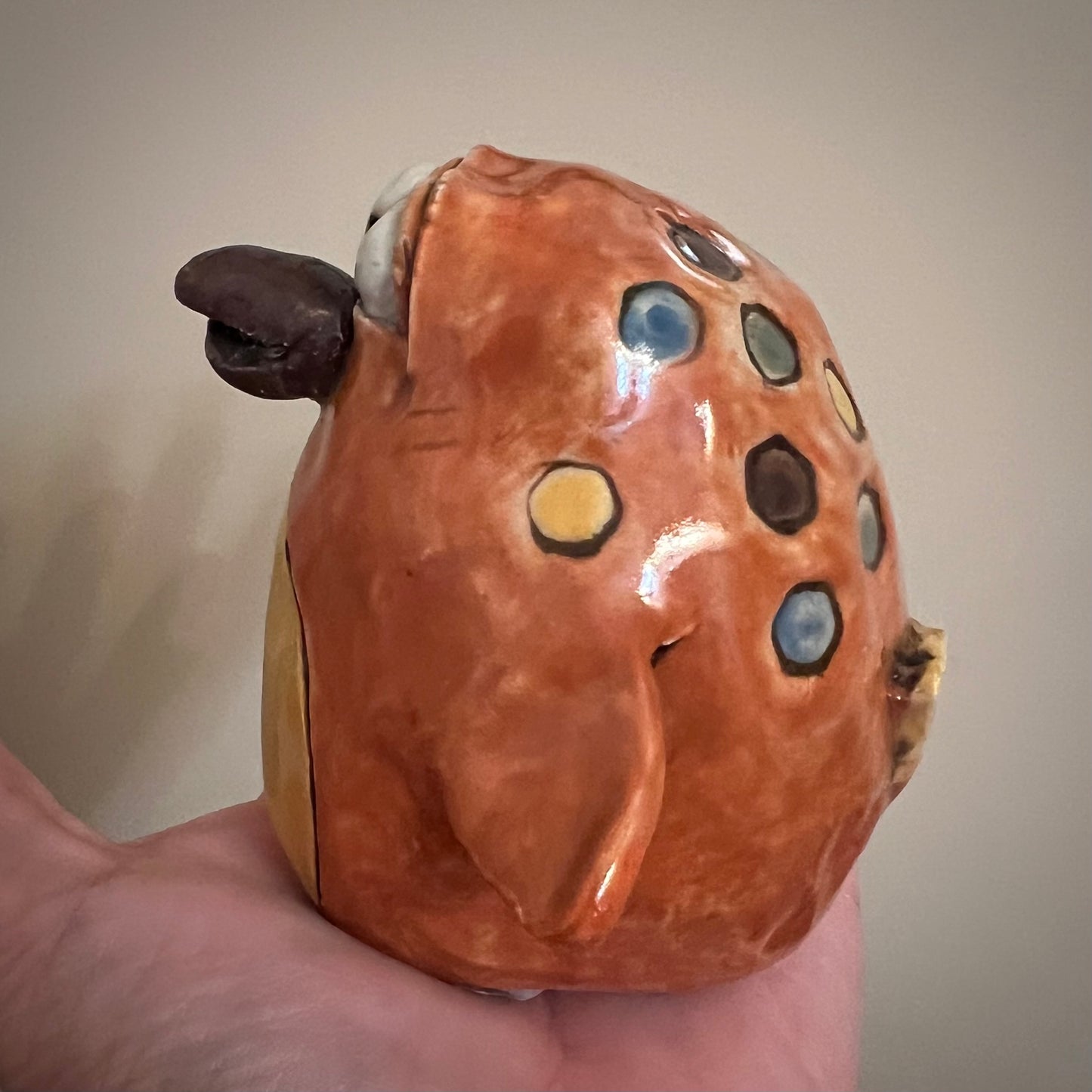 Shake Me Baby Orange Bird Cerami Rattle