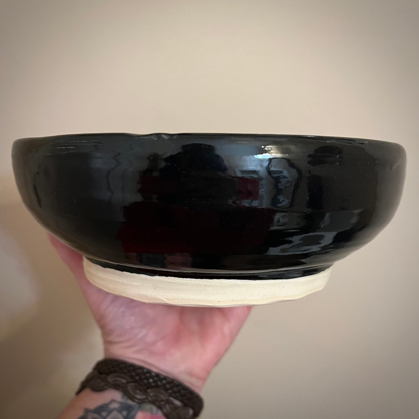Polka Dotted Weed Ceramic Bowl