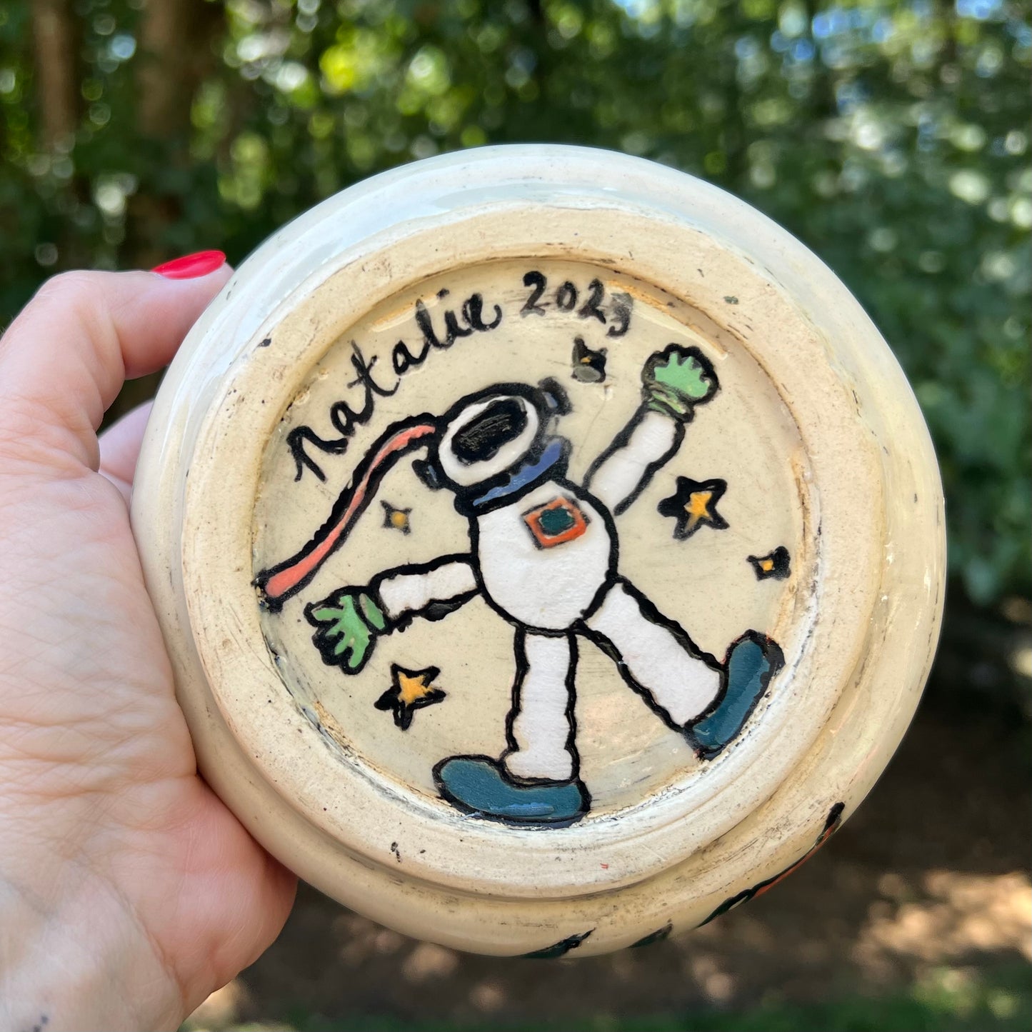 Alien Abduction Ceramic Bowl