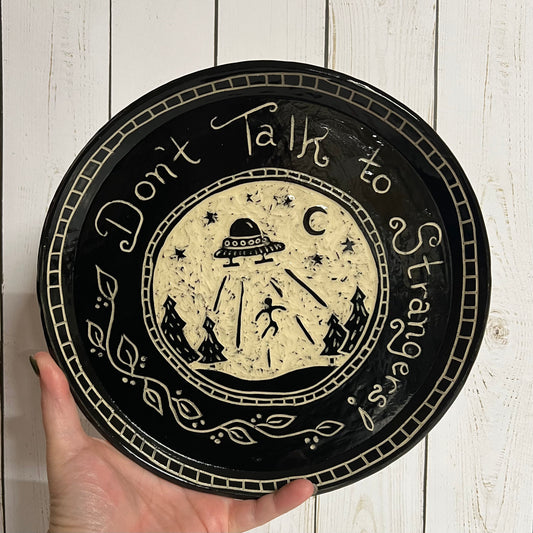 Don't Talk to Strangers Dinner Plate