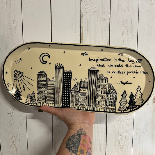 Large Oval Skyline Serving Platter