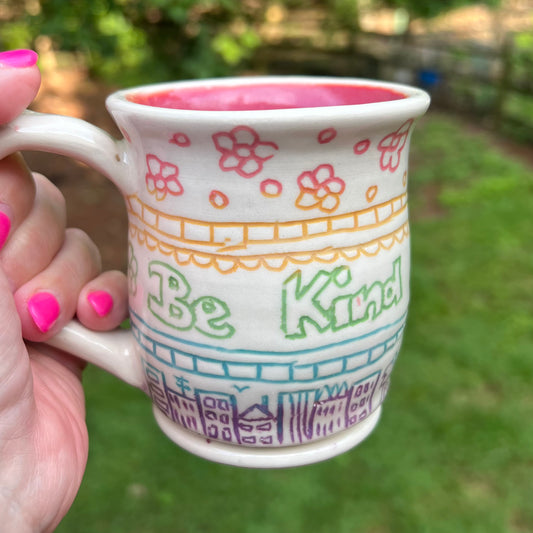 Be Kind, But... Ceramic Mug (Pink)