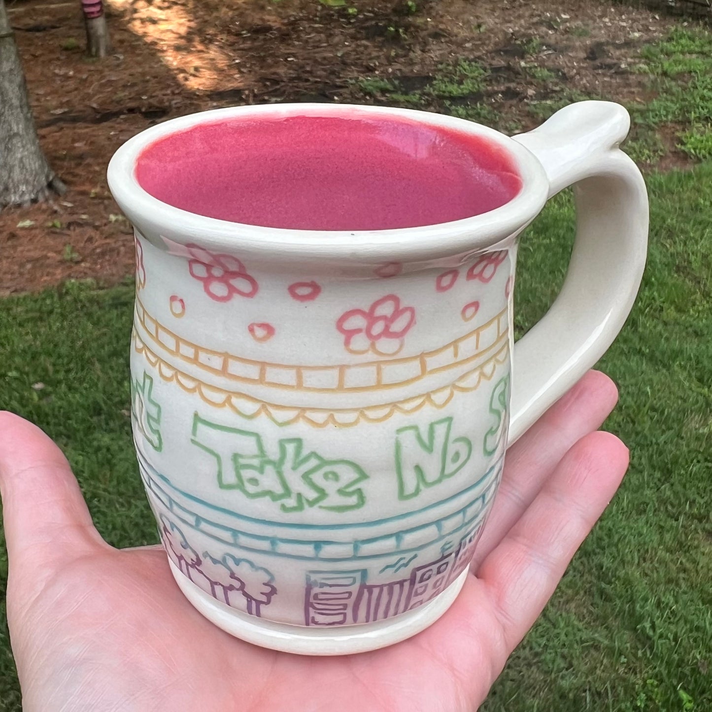 Be Kind, But... Ceramic Mug (Pink)