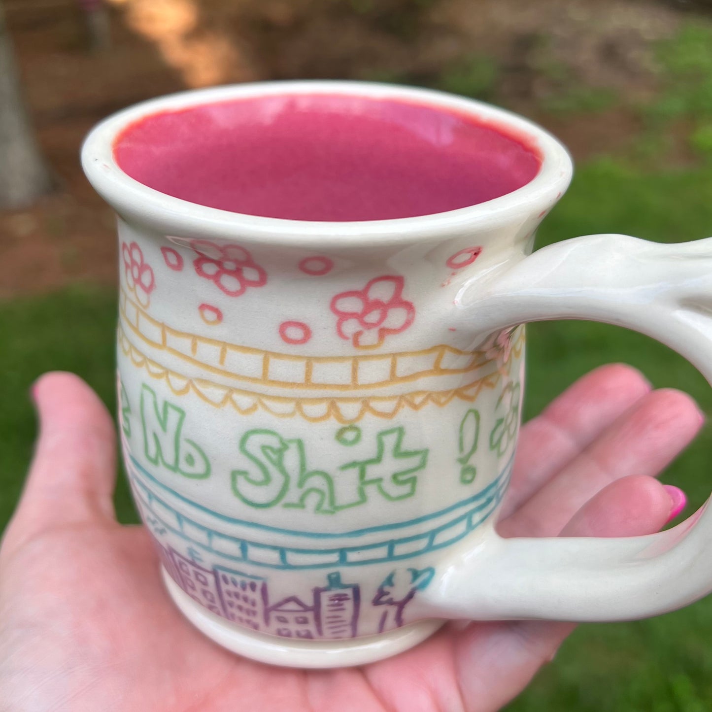 Be Kind, But... Ceramic Mug (Pink)