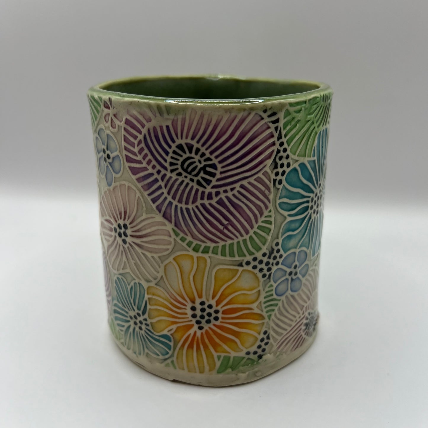 Watercolor Poppies Ceramic Mug