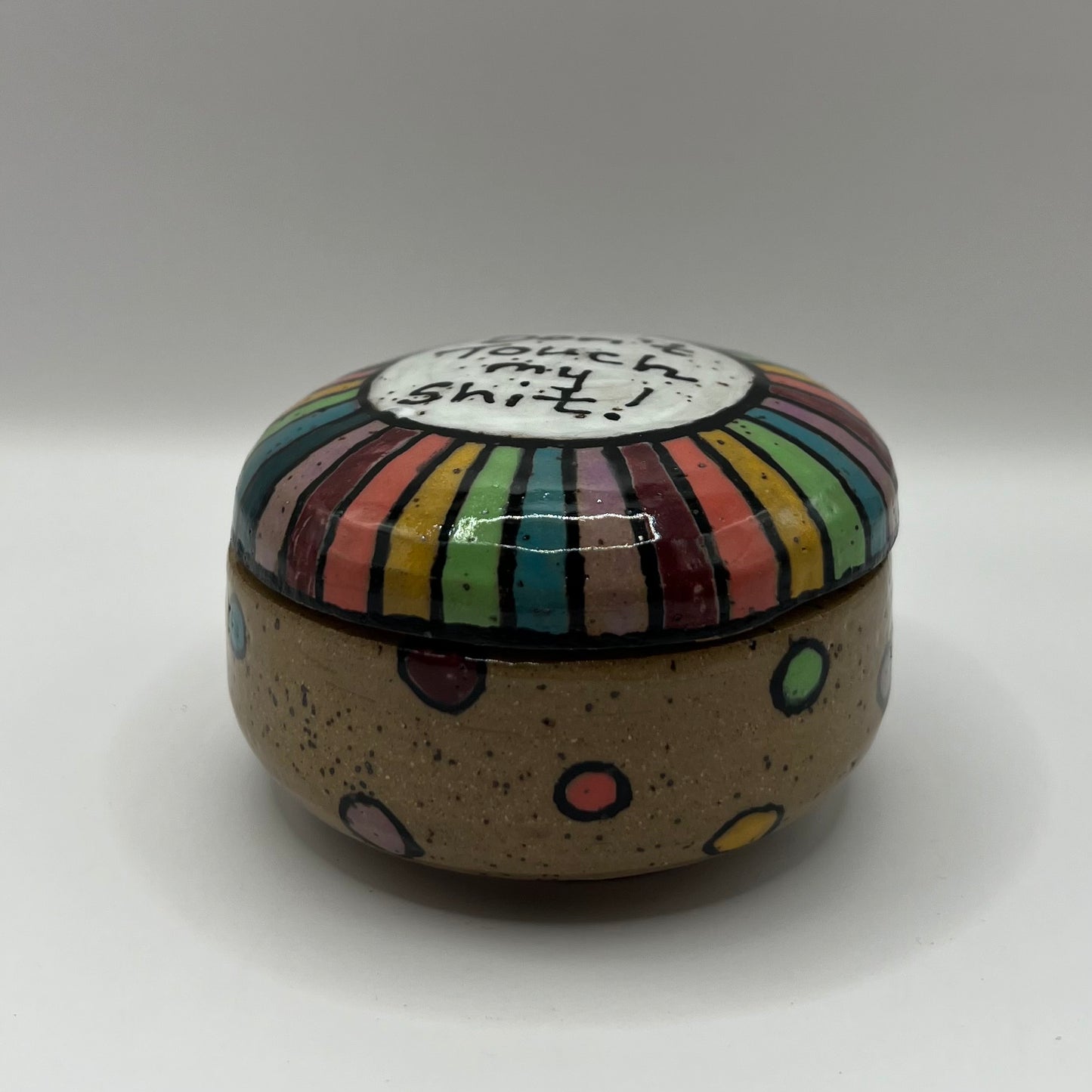 Don't Touch My Sh!t Ceramic lidded Dish