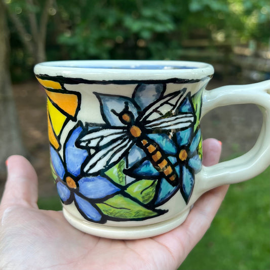 Coffee because Murder is Wrong Dragonfly Ceramic Mug