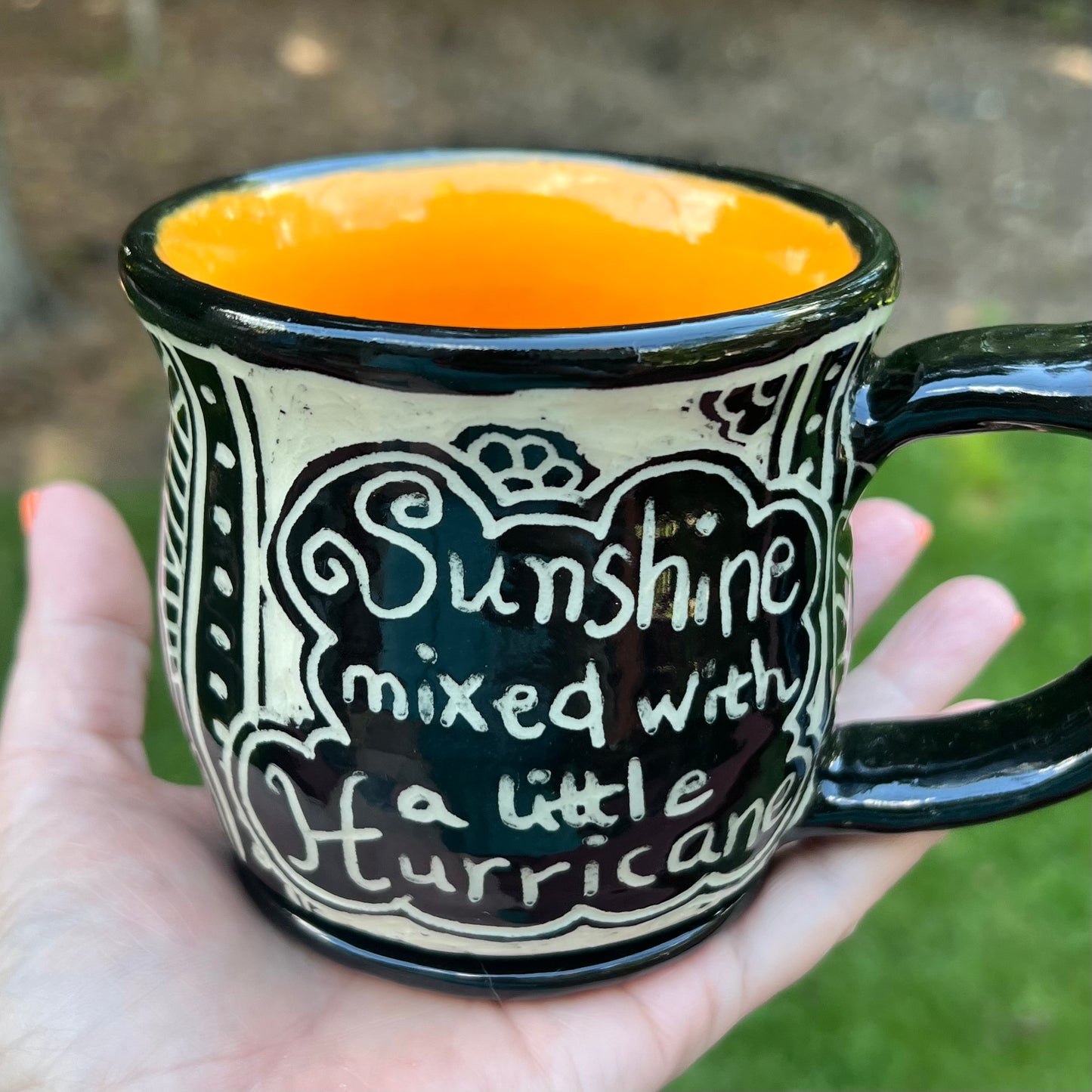 Black & White Sunshine & Hurricane Coffee Mug