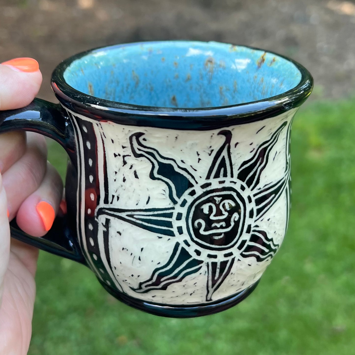 Black & White Ray of Sunshine Ceramic Coffee Mug