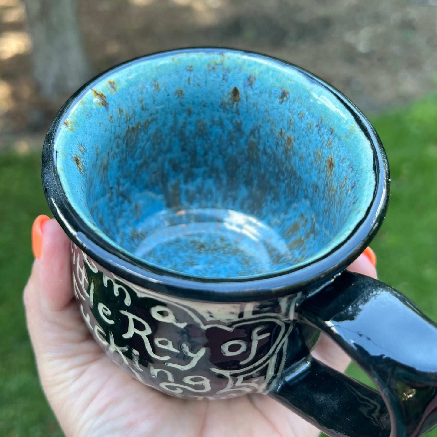 Black & White Ray of Sunshine Ceramic Coffee Mug