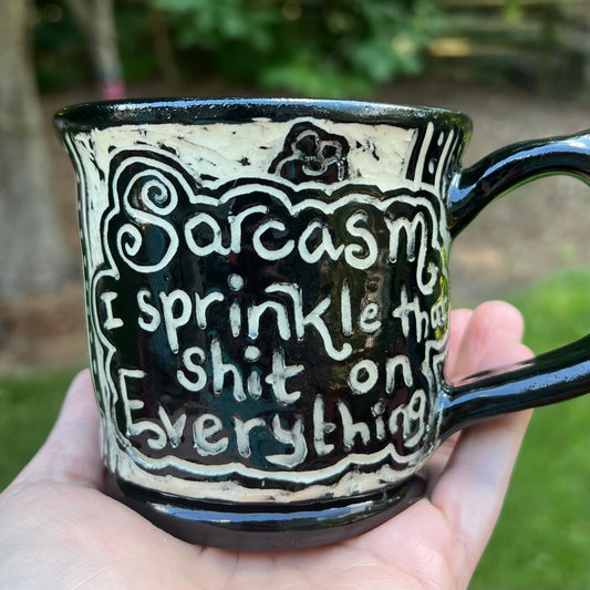 Black & White Sprinkle Sarcasm Coffee Mug