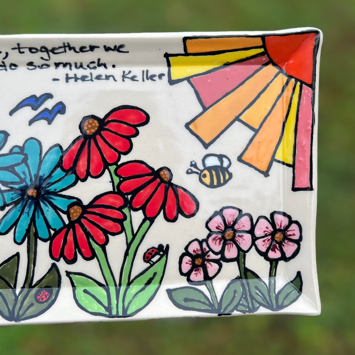 Rectangle Wildflowers Serving Platter