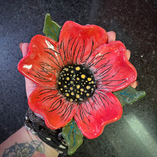 Red Poppies Flower Bowl 2