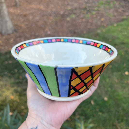 Medium Colorful Shapes Weed Bowl