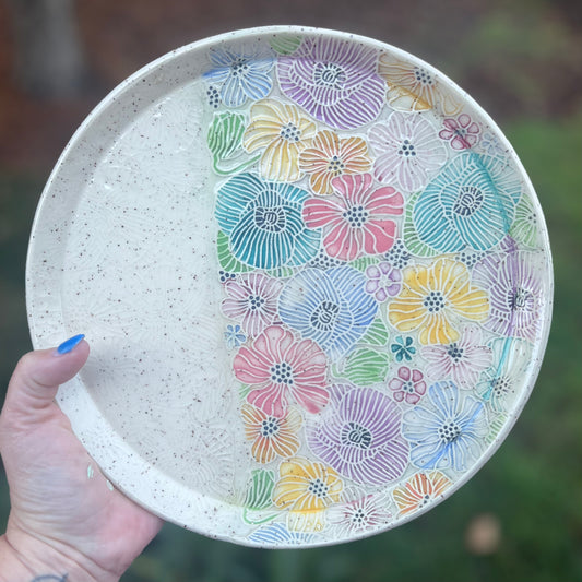 Watercolor Poppies Dinner Plate