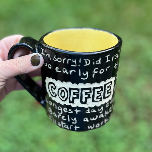 Black & White I need Coffee Ceramic Mug