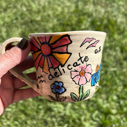 Delicate Flower Ceramic Mug