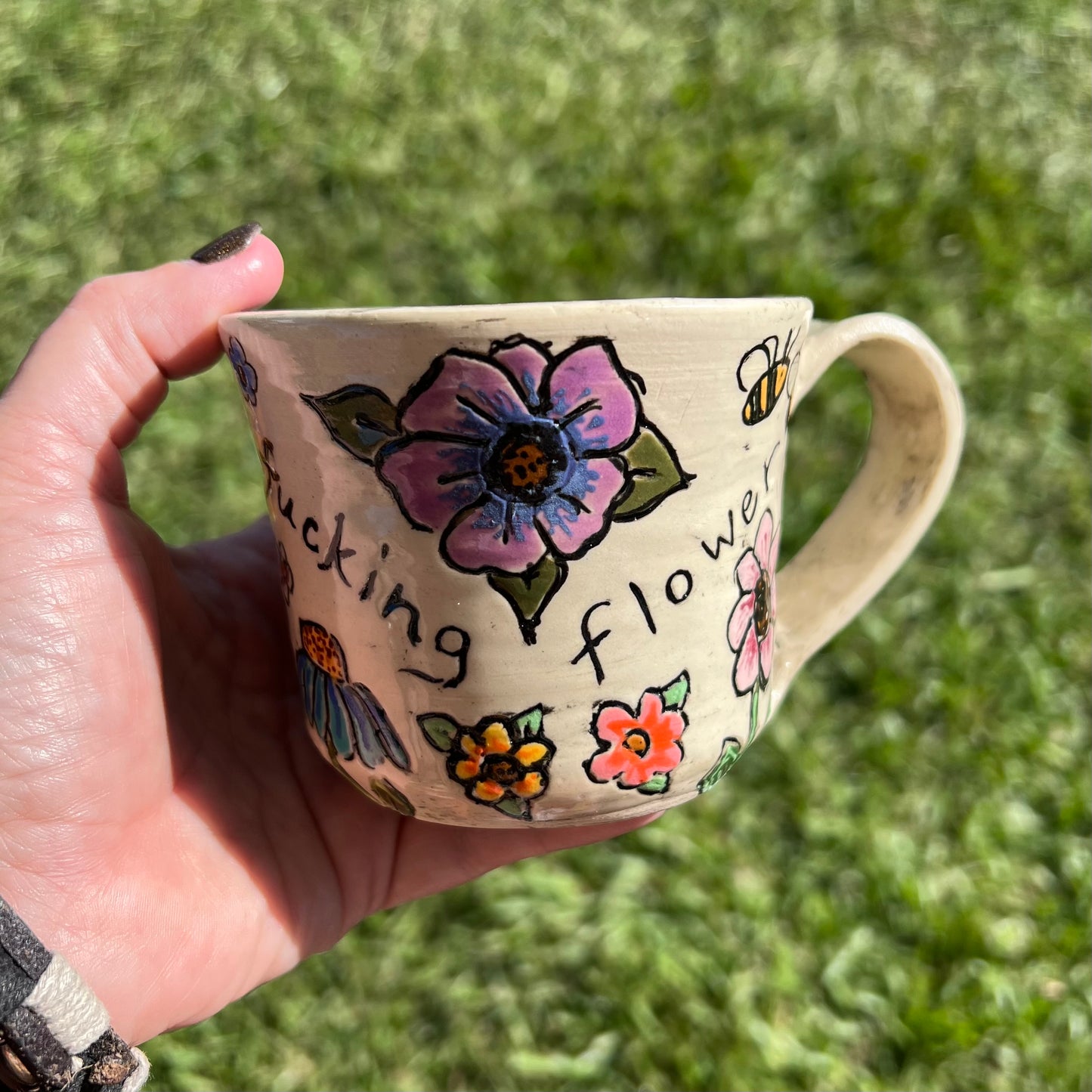 Delicate Flower Ceramic Mug